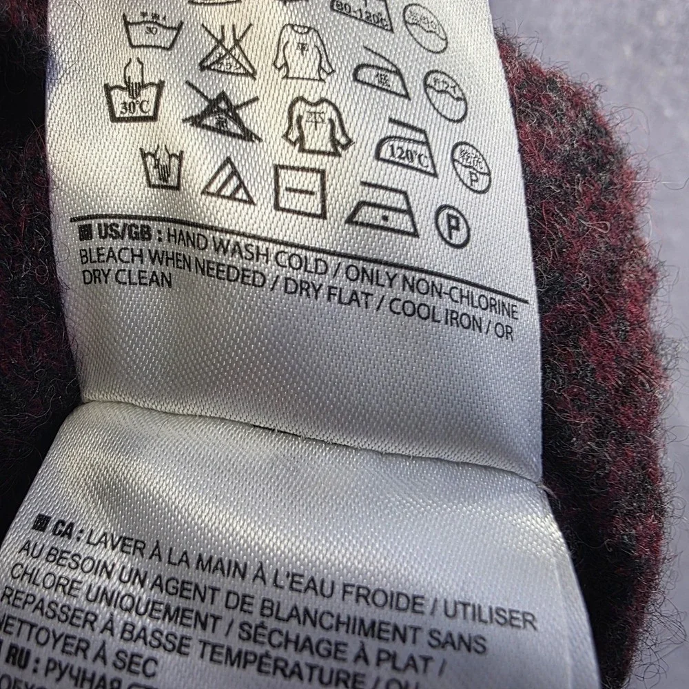 Banana Republic Med Cashmere Shawl Collar Pullover Sweater Burgundy‎ Speckled